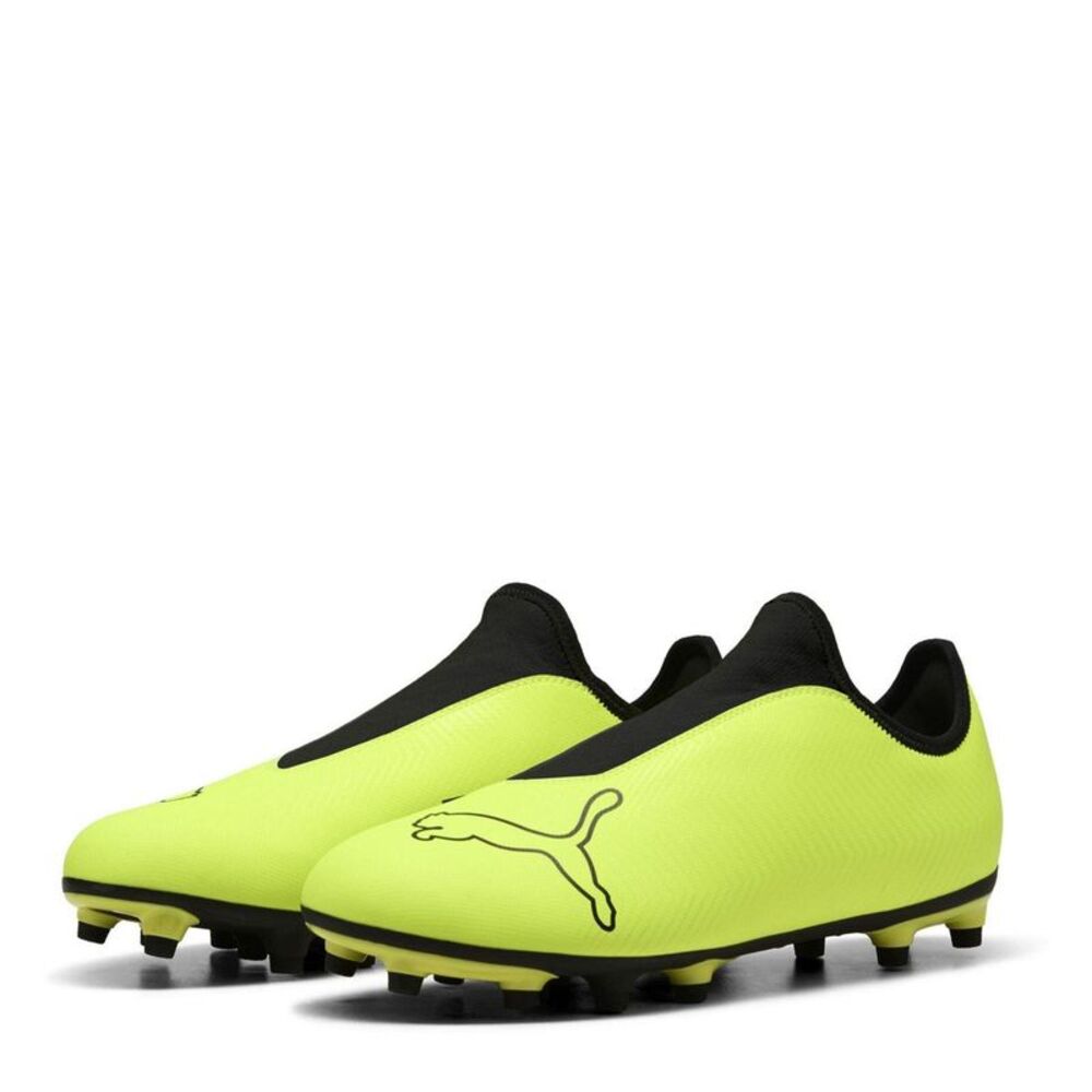Puma Mens Finesse Leather Firm Ground Football Boots / Yellow/Black